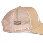 Texas TX - Tan "Drive Safe" Trucker