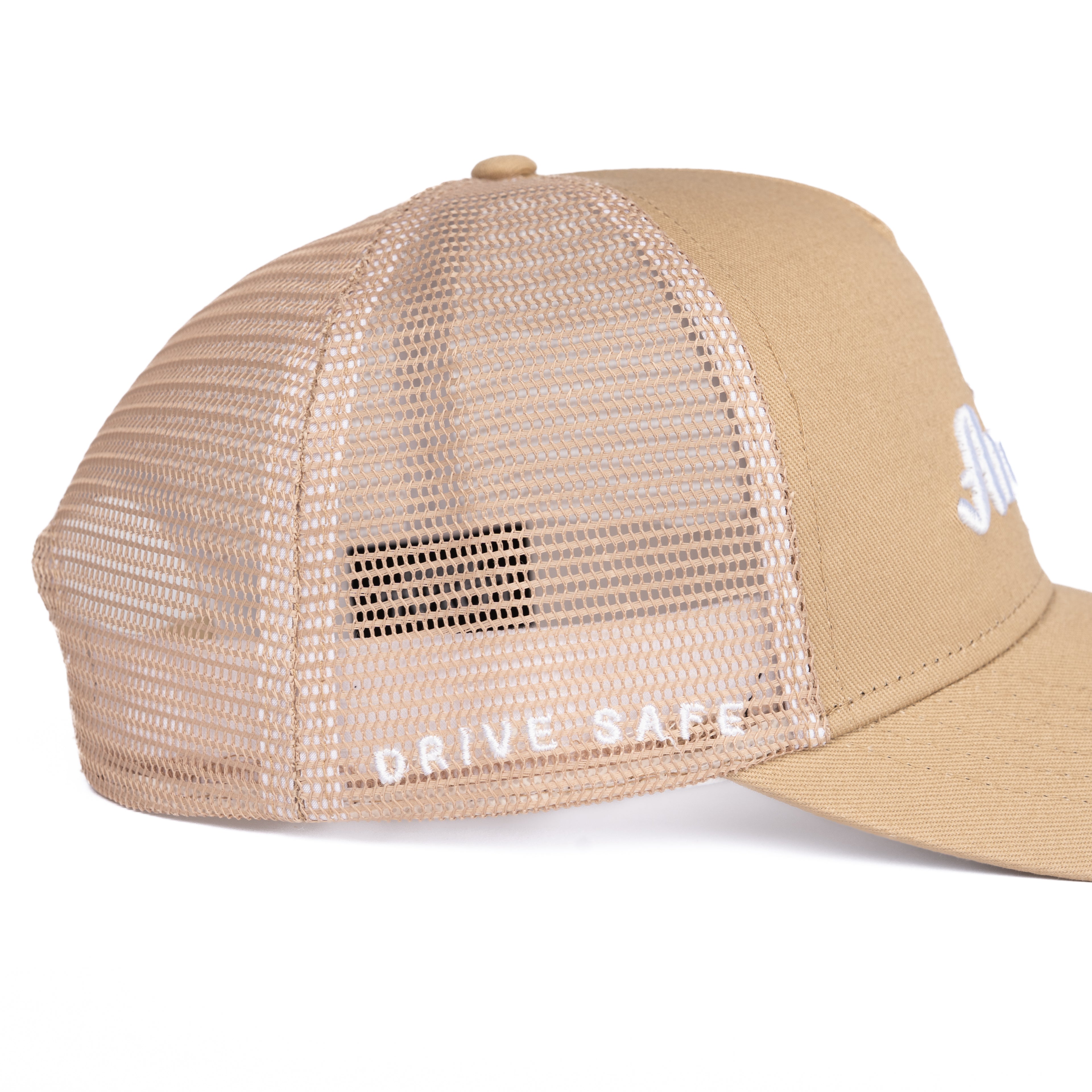 Texas TX - Tan "Drive Safe" Trucker