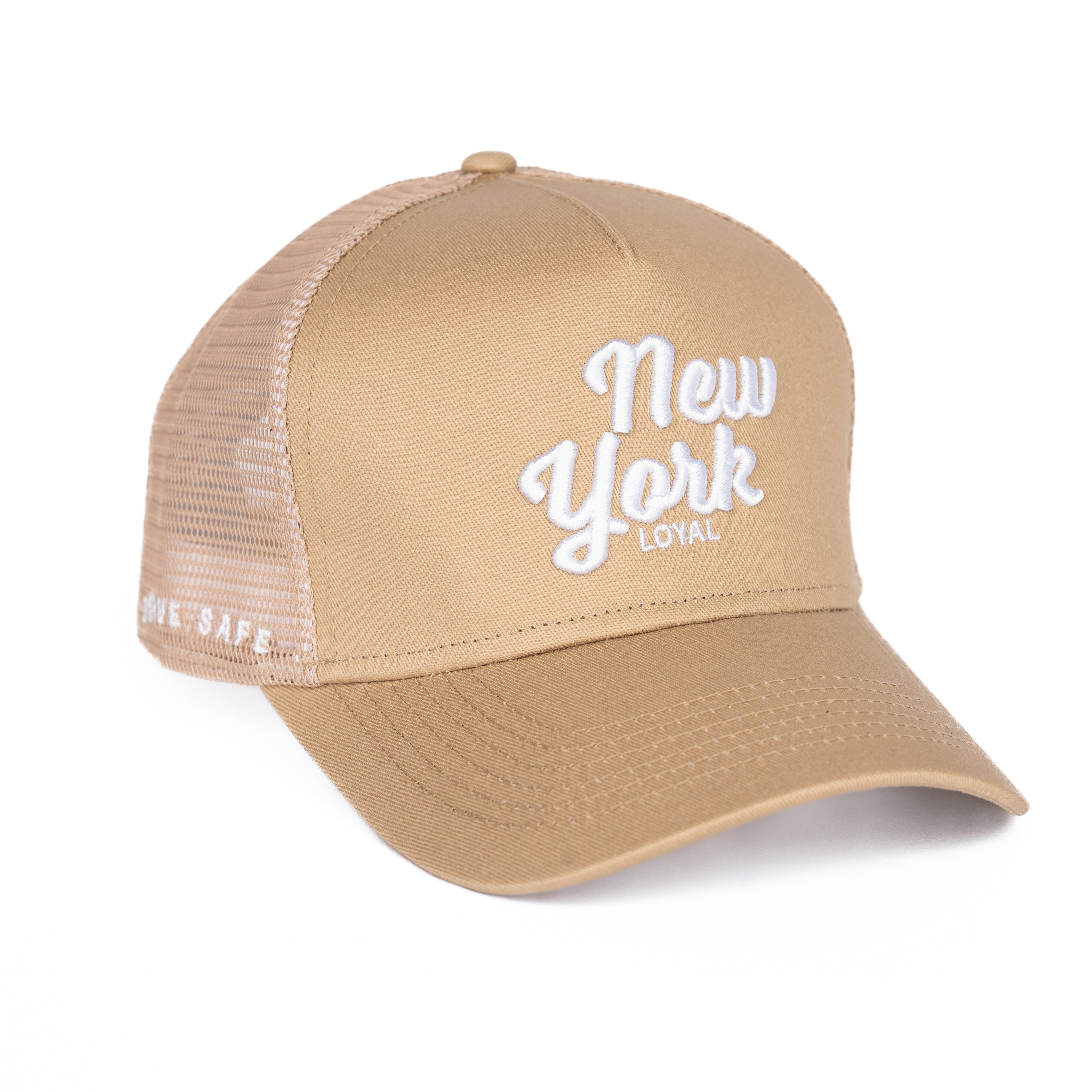 New York - Tan "Drive Safe" Trucker