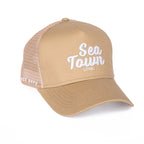 Sea Town - Tan "Drive Safe" Trucker