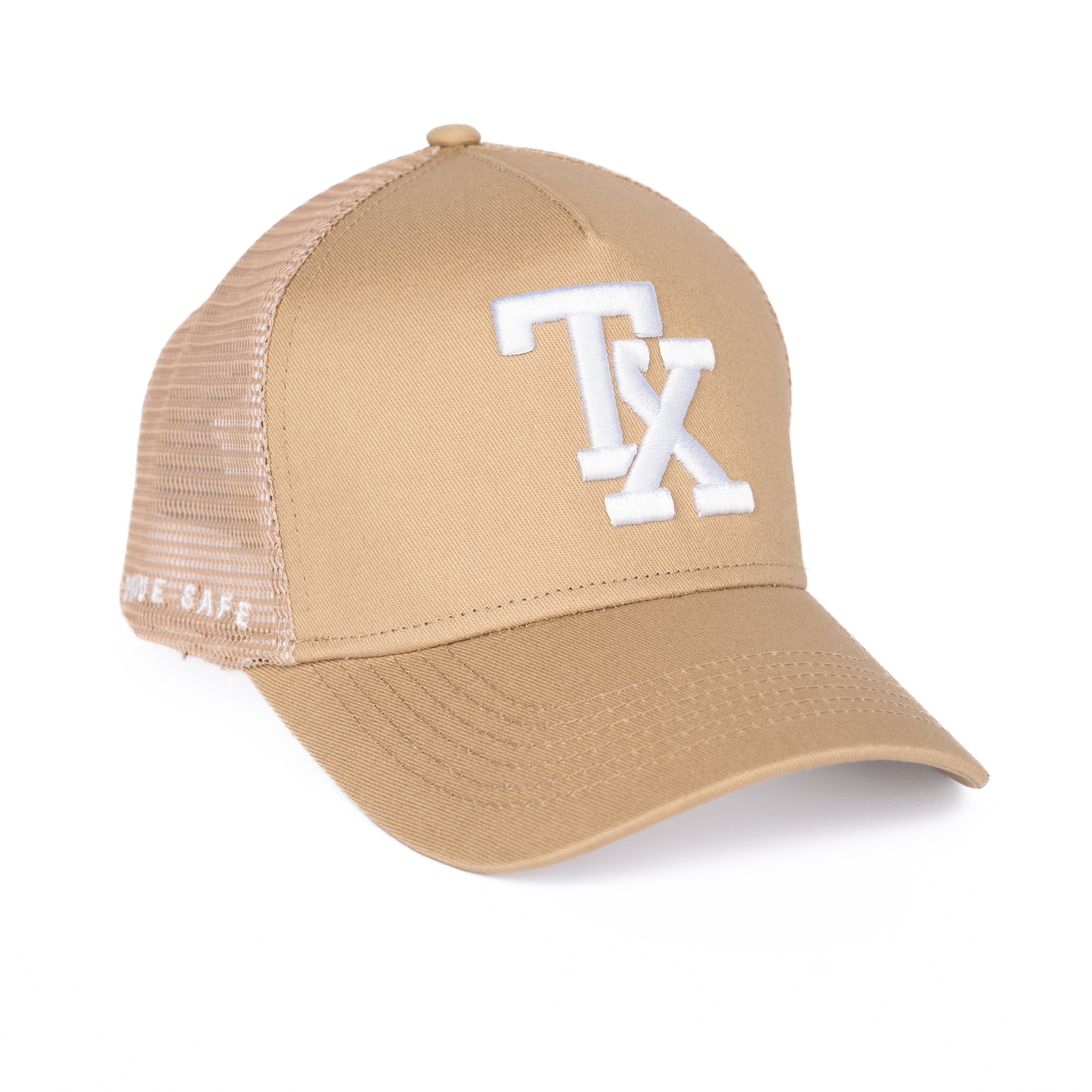 Texas TX - Tan "Drive Safe" Trucker